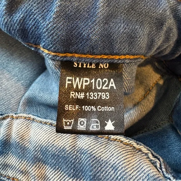 POL Multi Cargo Pocket Drawstring Waist Baggy Denim Joggers Women’s Large - Picture 7 of 15